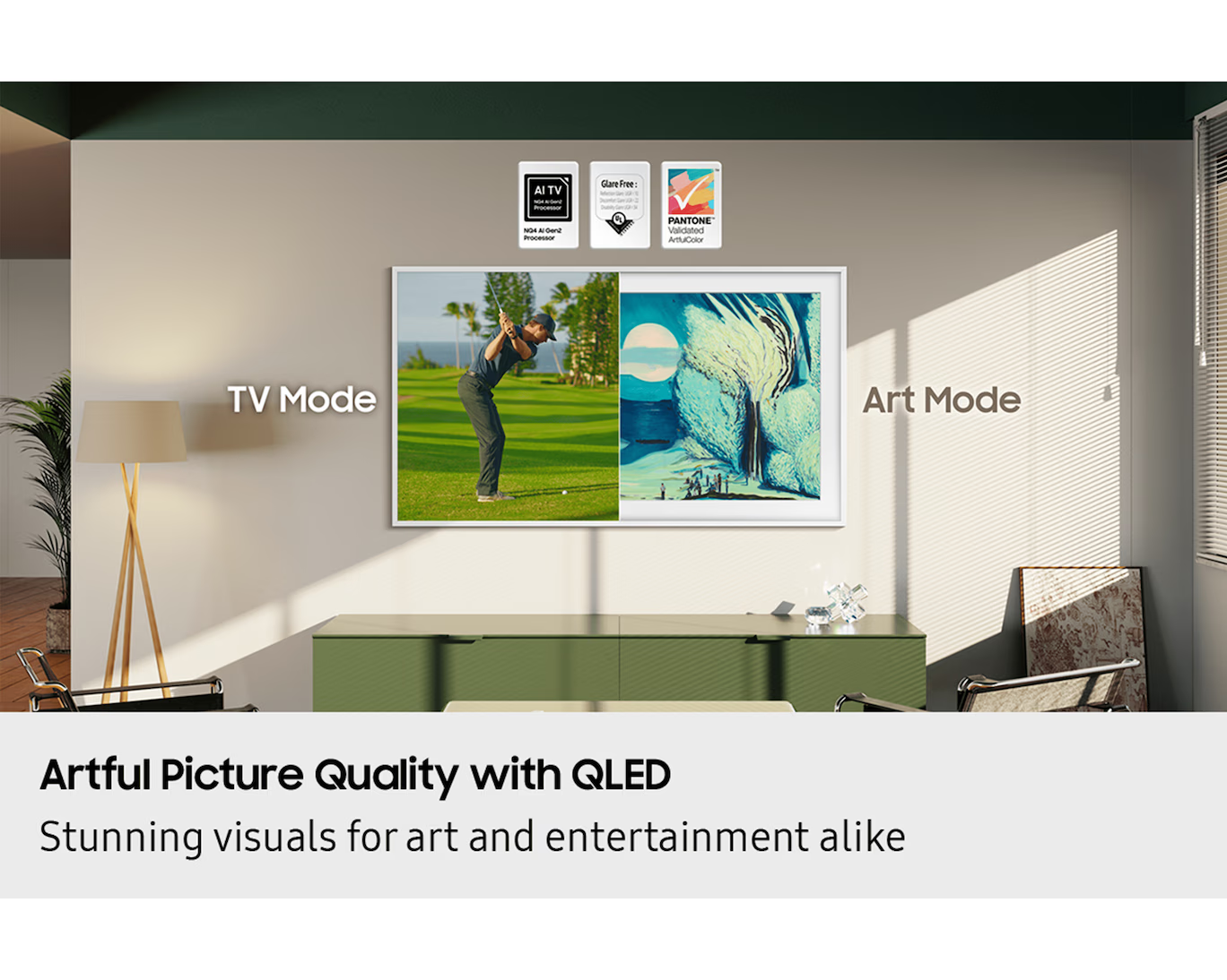 Samsung 55 inch 4K UHD QLED Frame TV (55LS03FAU) view 4