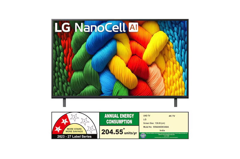 LG 55 inch 4K UHD NanoCell LED TV (55NANO83A6A) view 2