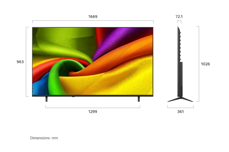 LG 75 inch 4K UHD Nano UHD TV (75NU880BPLA) view 4