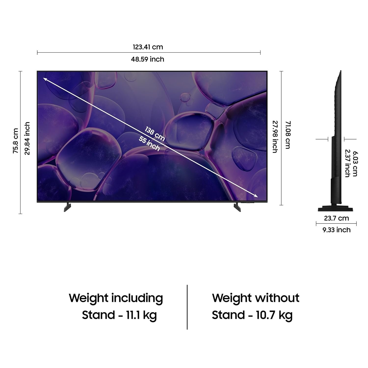 Samsung 55 inch 4K UHD LED TV (UA55U8400FULXL) view 5
