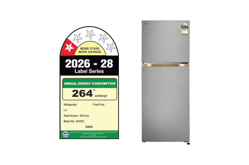 LG 225 L Double Door Refrigerator - Shiny Steel (GLT2216WYPZ) view 2