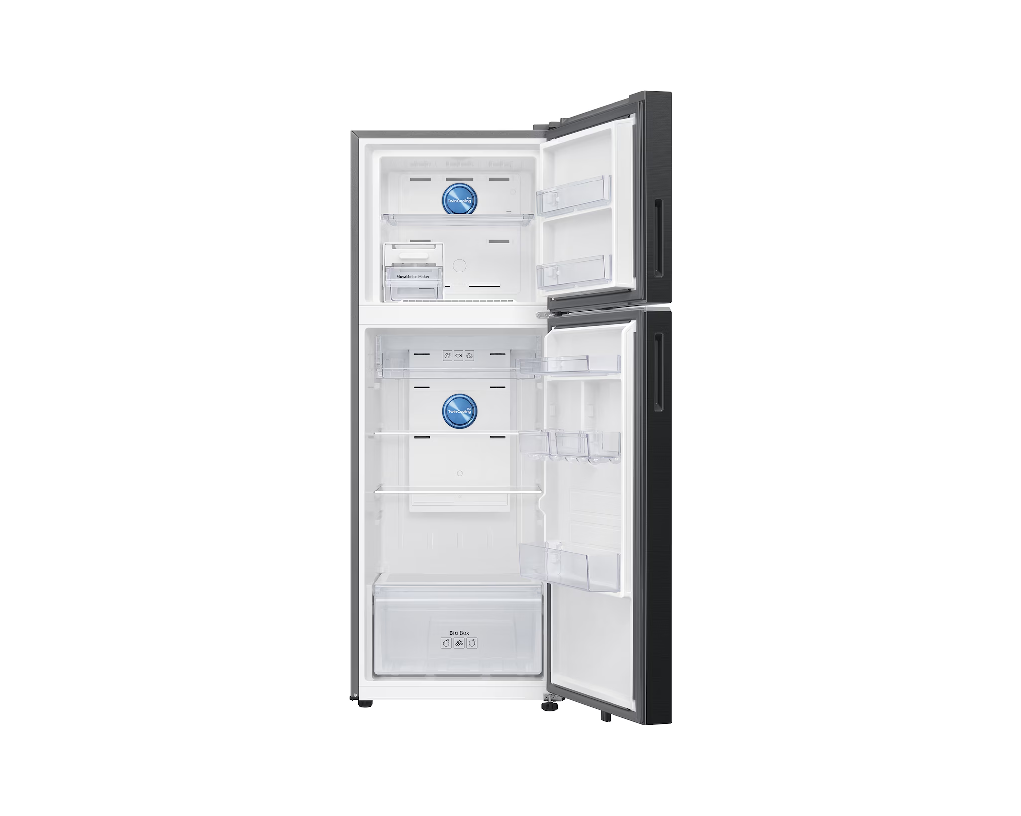 Samsung 330 L Double Door Refrigerator - Luxe Black (RT34HG5A42BX) view 3
