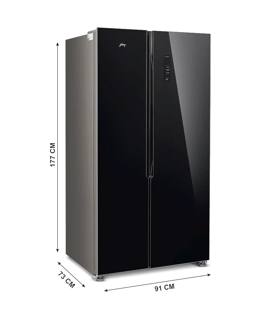 Godrej 600 L Side By Side Refrigerator - Opera Black (646C RIT OP BK) view 2