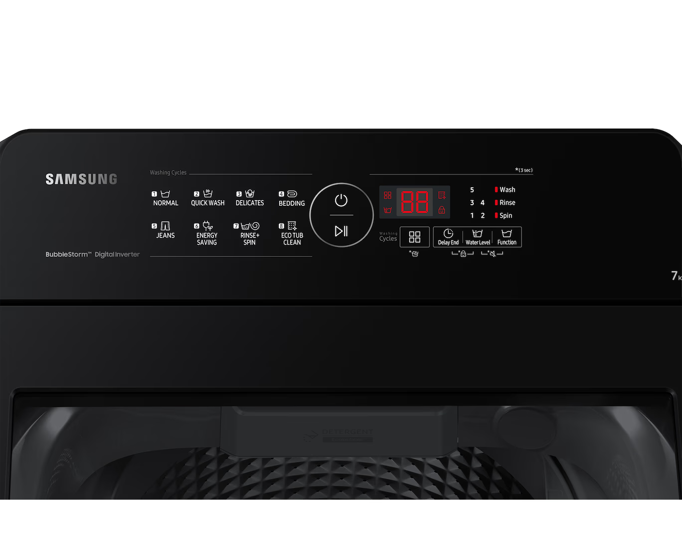 Samsung 7 kg Top Load - Lavender Gray (WA70BG4441BY) view 2