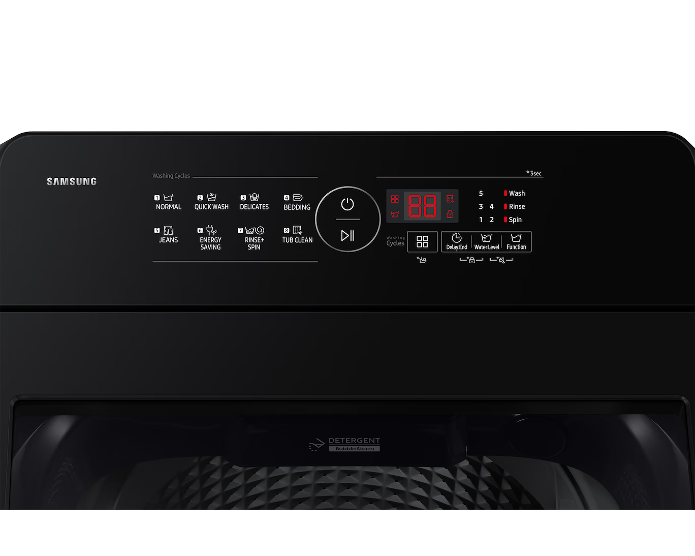 Samsung 8 kg Top Load - Grey (WA40F08D1C/TL) view 3