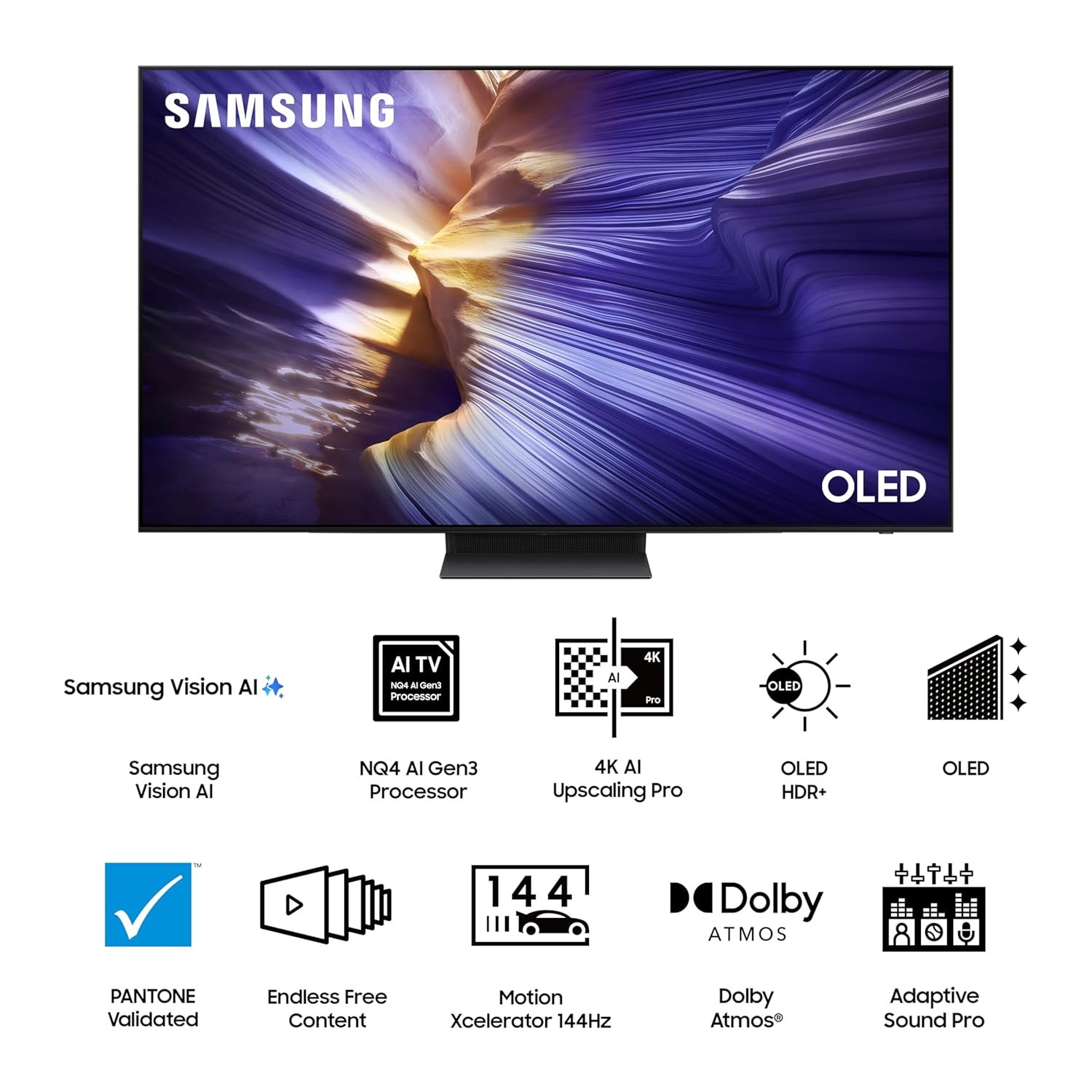 Samsung 55 inch 4K UHD OLED TV - 55S90HAU view 3
