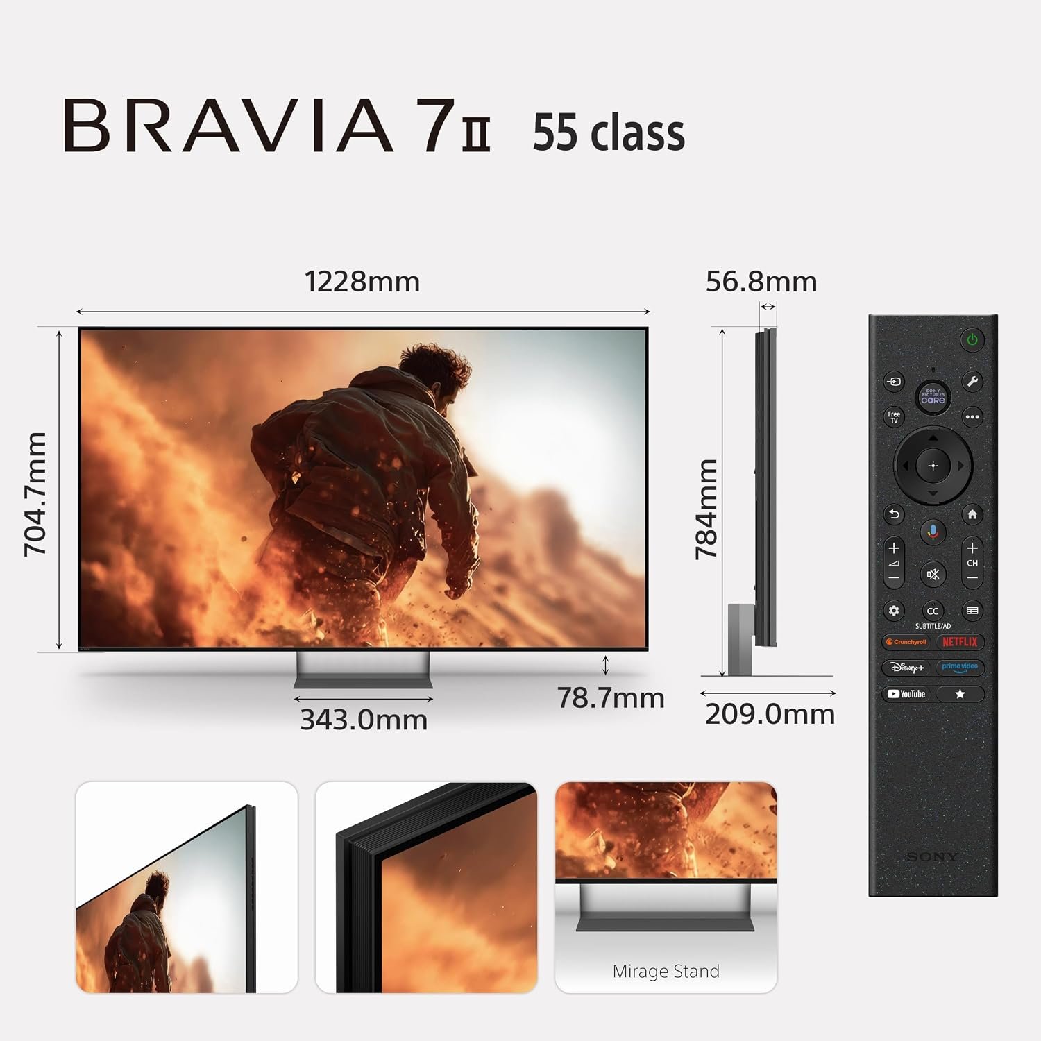 Sony BRAVIA 7 II 55 inch 4K UHD RGB LED TV (K-55XR70M2) view 3