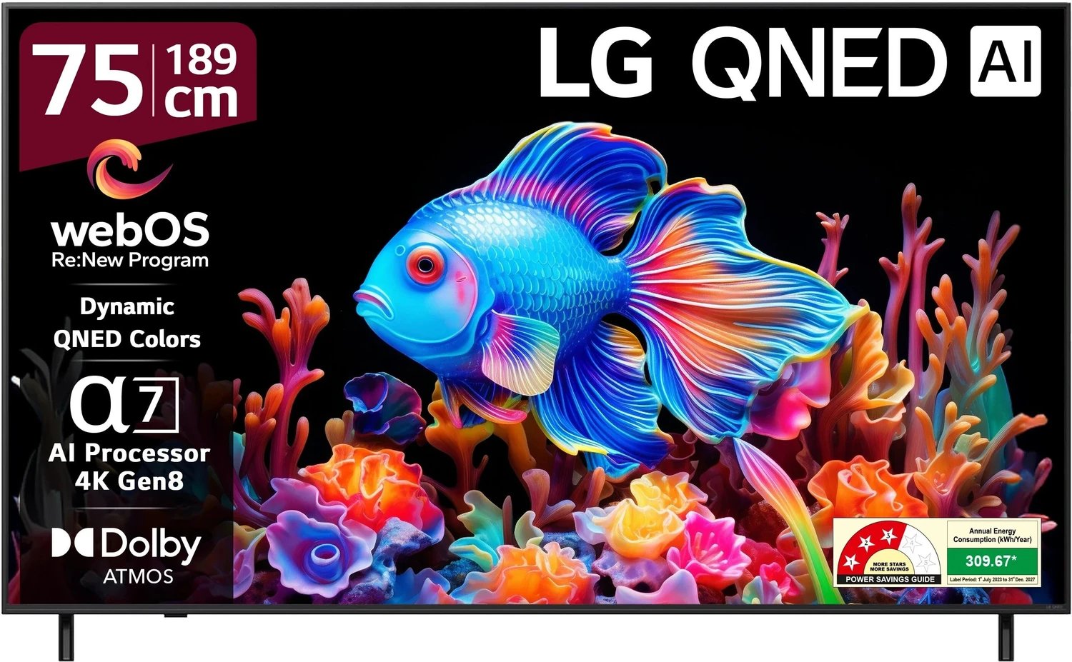 LG 75 inch 4K UHD Mini LED TV (75QNED82BXA) view 2
