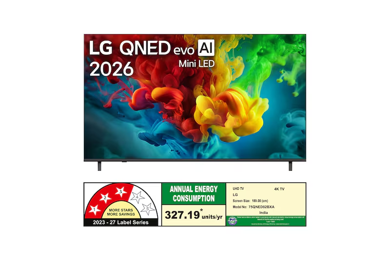 LG 75 inch 4K UHD Mini LED TV (75QNED82BXA) view 3