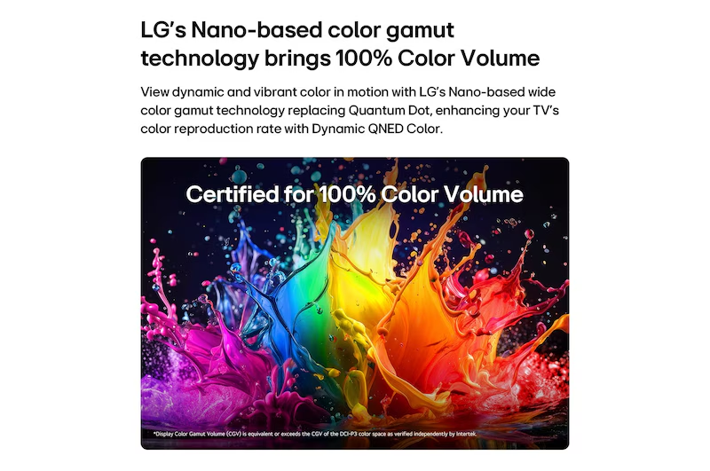 LG 65 inch 4K UHD Mini LED TV (65QNED70BLA) view 4