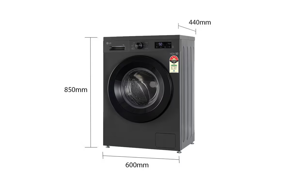 LG 7kg Front Load Washing Machine (FHB1207Z2M) view 3