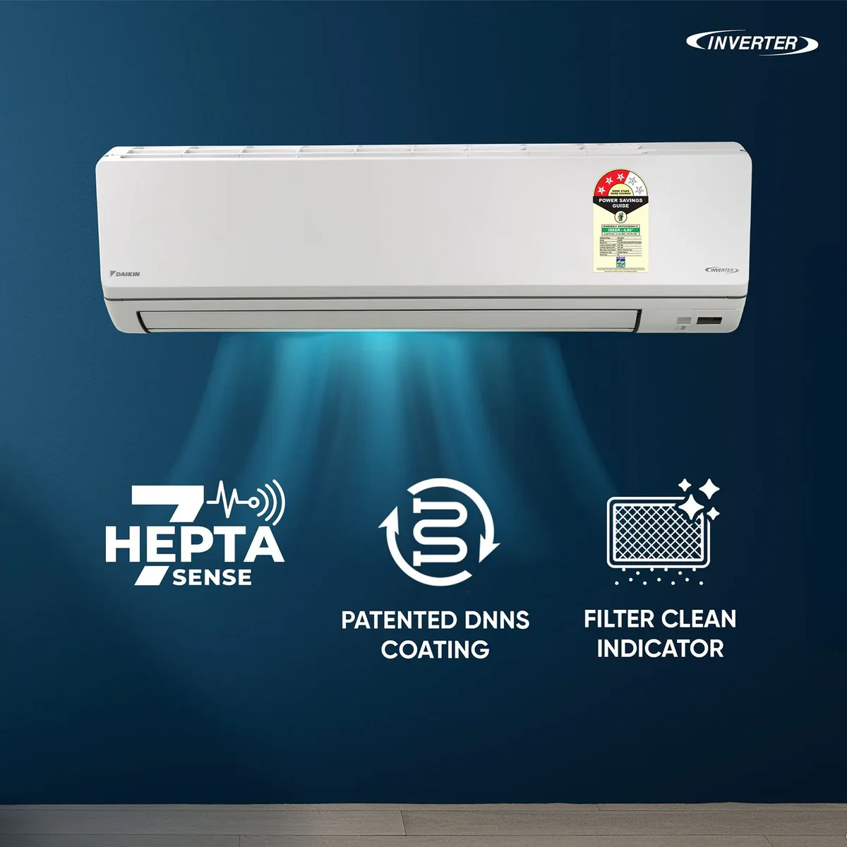 Daikin 2.6 Ton 3 Star Inverter Split AC (FTKL90XV16) view 2