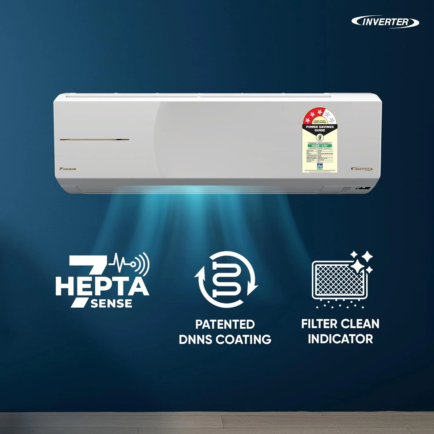 Daikin 1.8 Ton 3 Star Hot & Cold Inverter Split AC (FTHT60XV) view 3