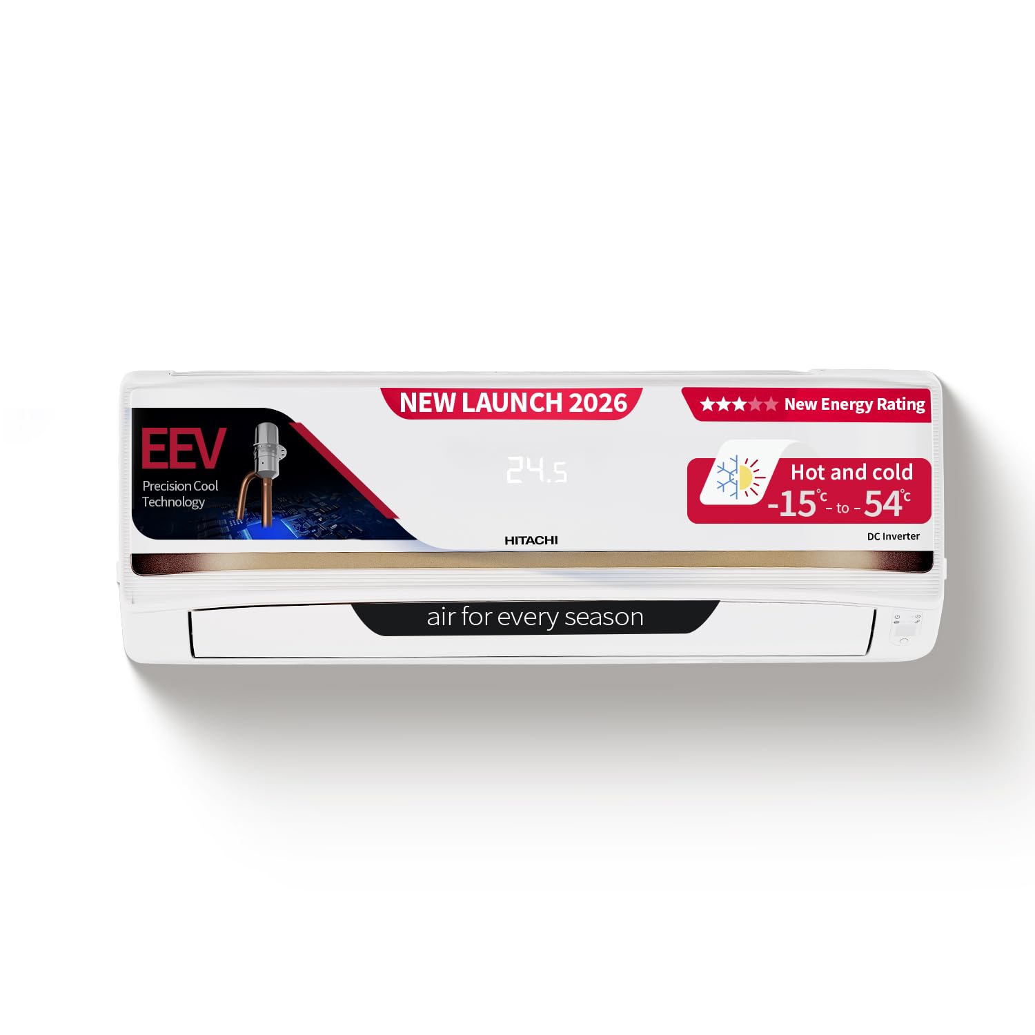 Hitachi 1.5 Ton 3 Star Inverter Hot & Cold Split AC (RAS.G318PHDIST)