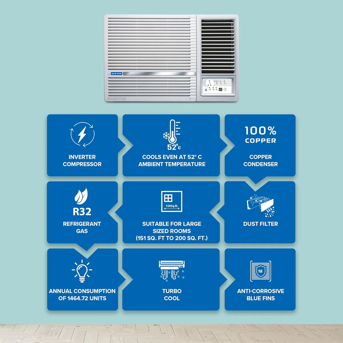 Blue Star 2 Ton 3 Star Window AC (WIE324L) view 3