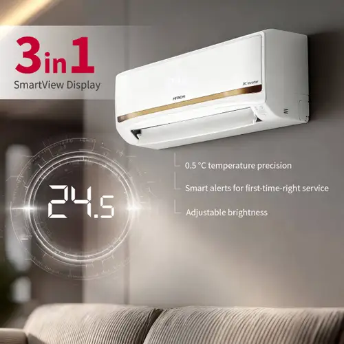 Hitachi 1.5 Ton 3 Star Wifi Inverter Split AC (RAS.D318PCD3SM) view 3
