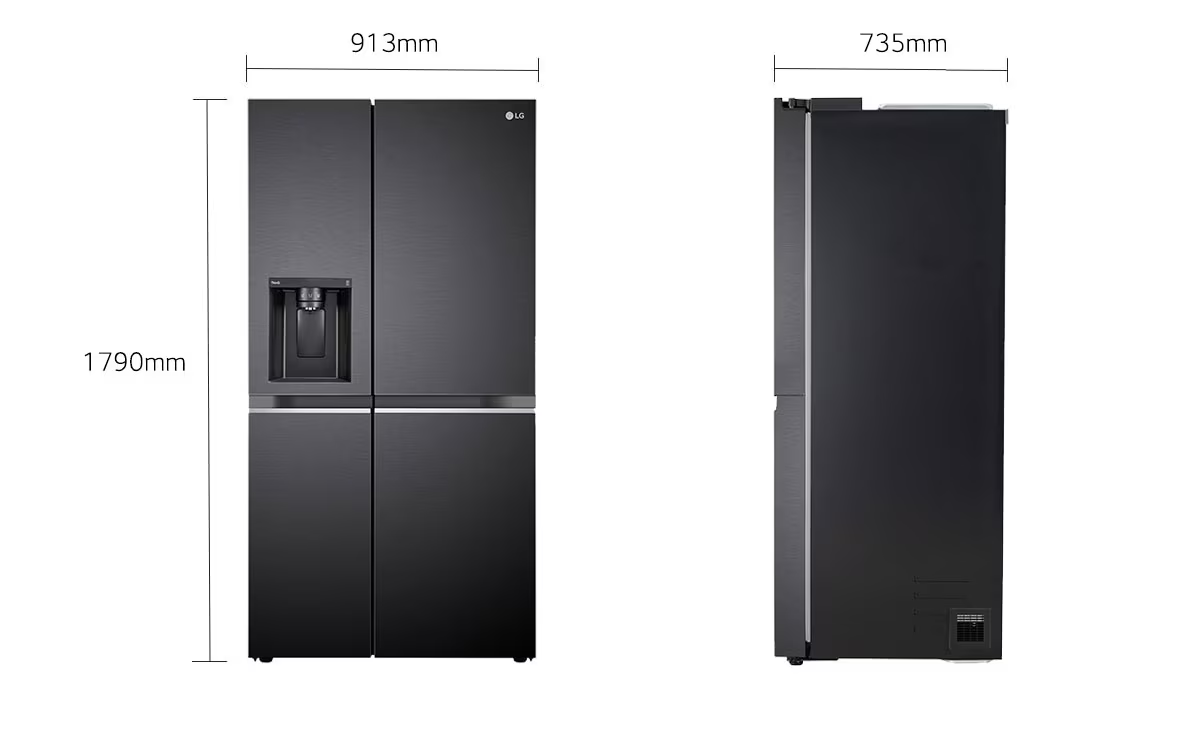 LG 630L Side by Side Refrigerator (GL-L257CMC3) view 5