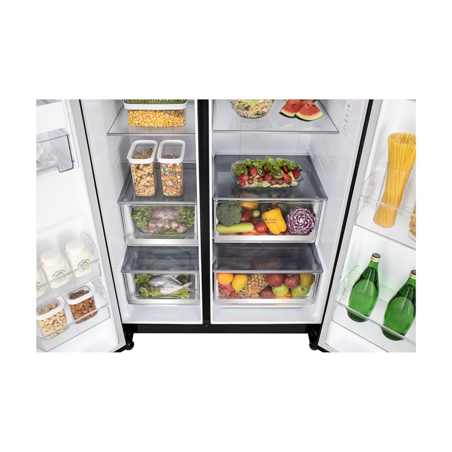 LG 650 L Side by Side Refrigerator (GL-B257DBM3) view 4