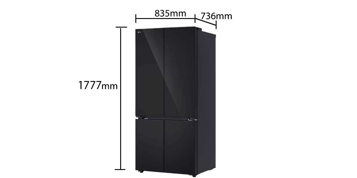 LG 574L French door Refrigerator (GV-B23FFGMB) view 3
