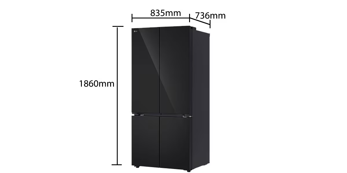 LG 610L French door Refrigerator (GV-B25FFGMB) view 3