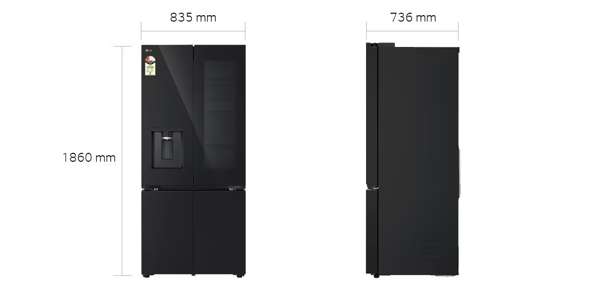 LG 610L French door Refrigerator (GV-K25FFGFB) view 6