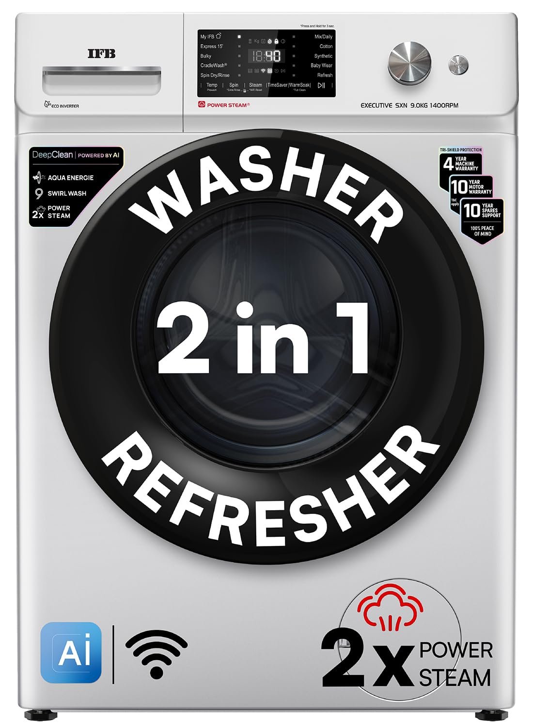 IFB 9kg Front Load Washing Machine (Executive SXN 9014K CMS) view 2