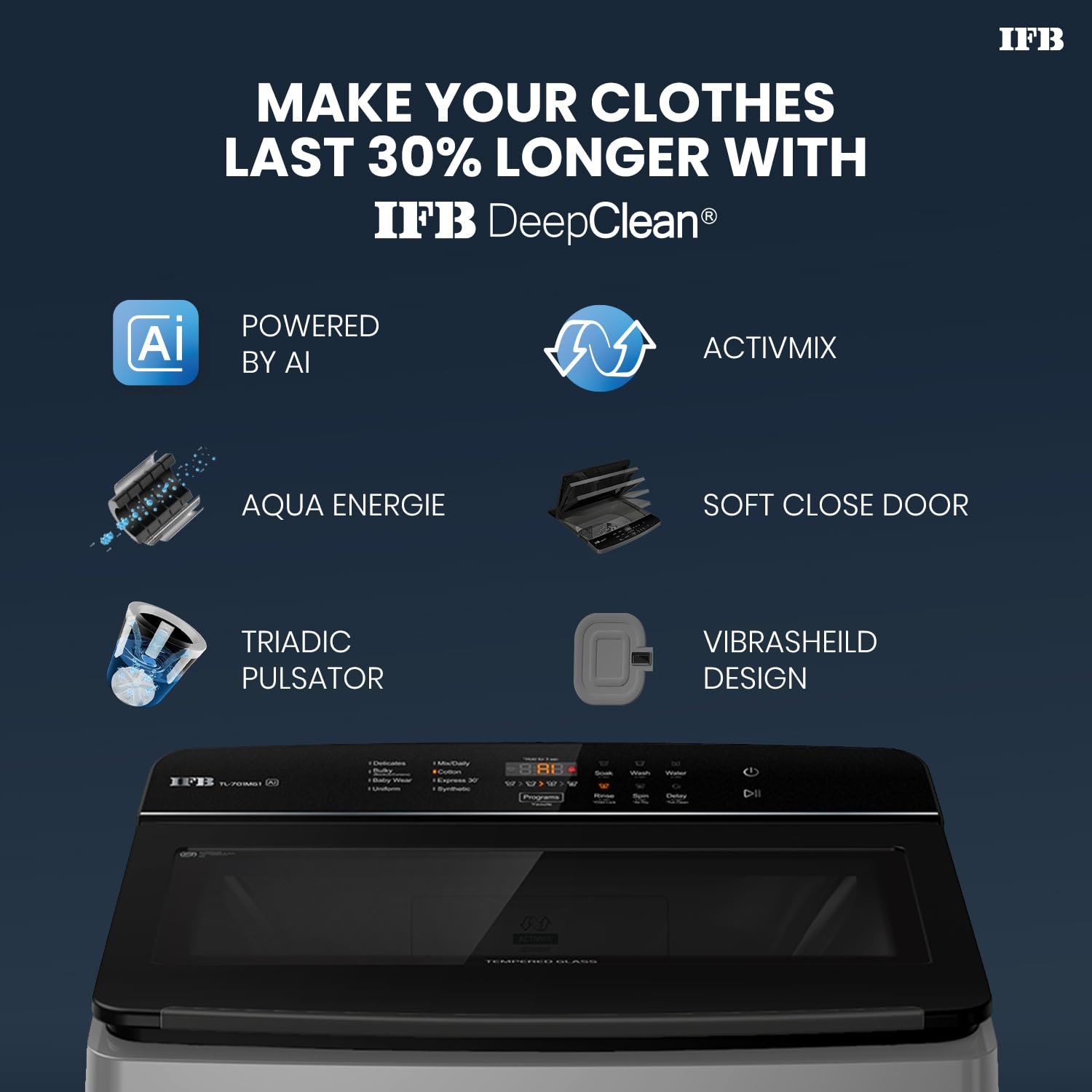 IFB 7 kg Top Load (TL701MG1SID) view 3