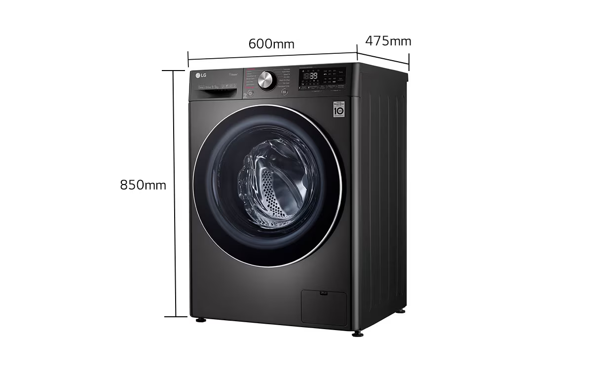 LG 9/5kg Front Load Washing Machine (FHD0905STB) view 4