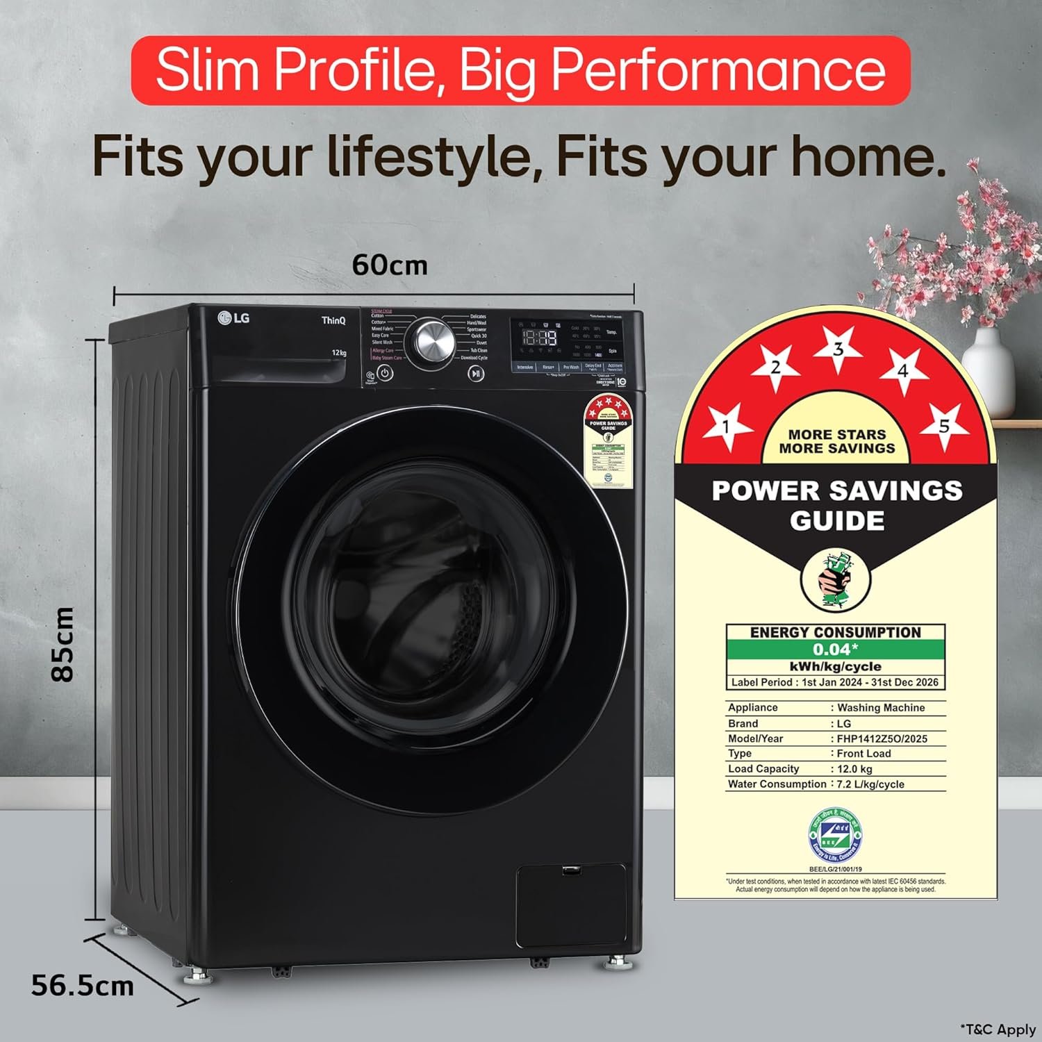 LG 12 kg Front Load (FHP1412Z5O) view 5